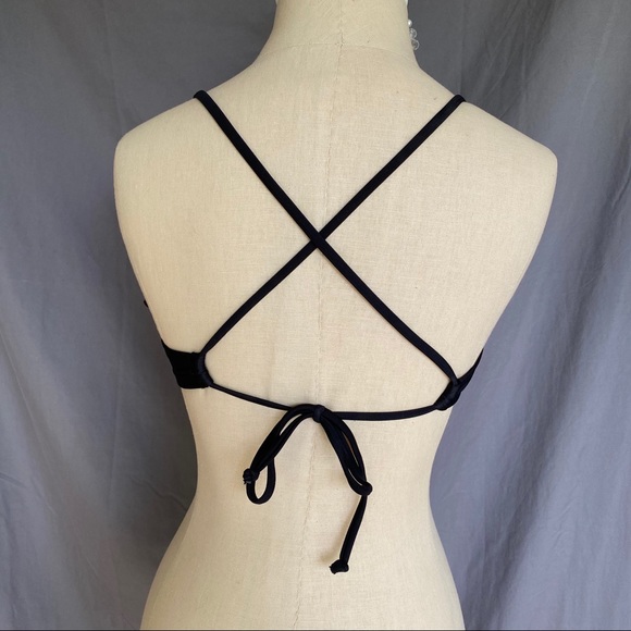 Black Ruffle Bikini Top - Picture 2 of 3